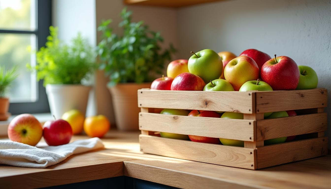 découvrez des astuces simples et efficaces pour bien conserver vos pommes et prolonger leur fraîcheur. apprenez à stocker vos fruits correctement pour éviter qu'ils ne s'abîment trop vite !