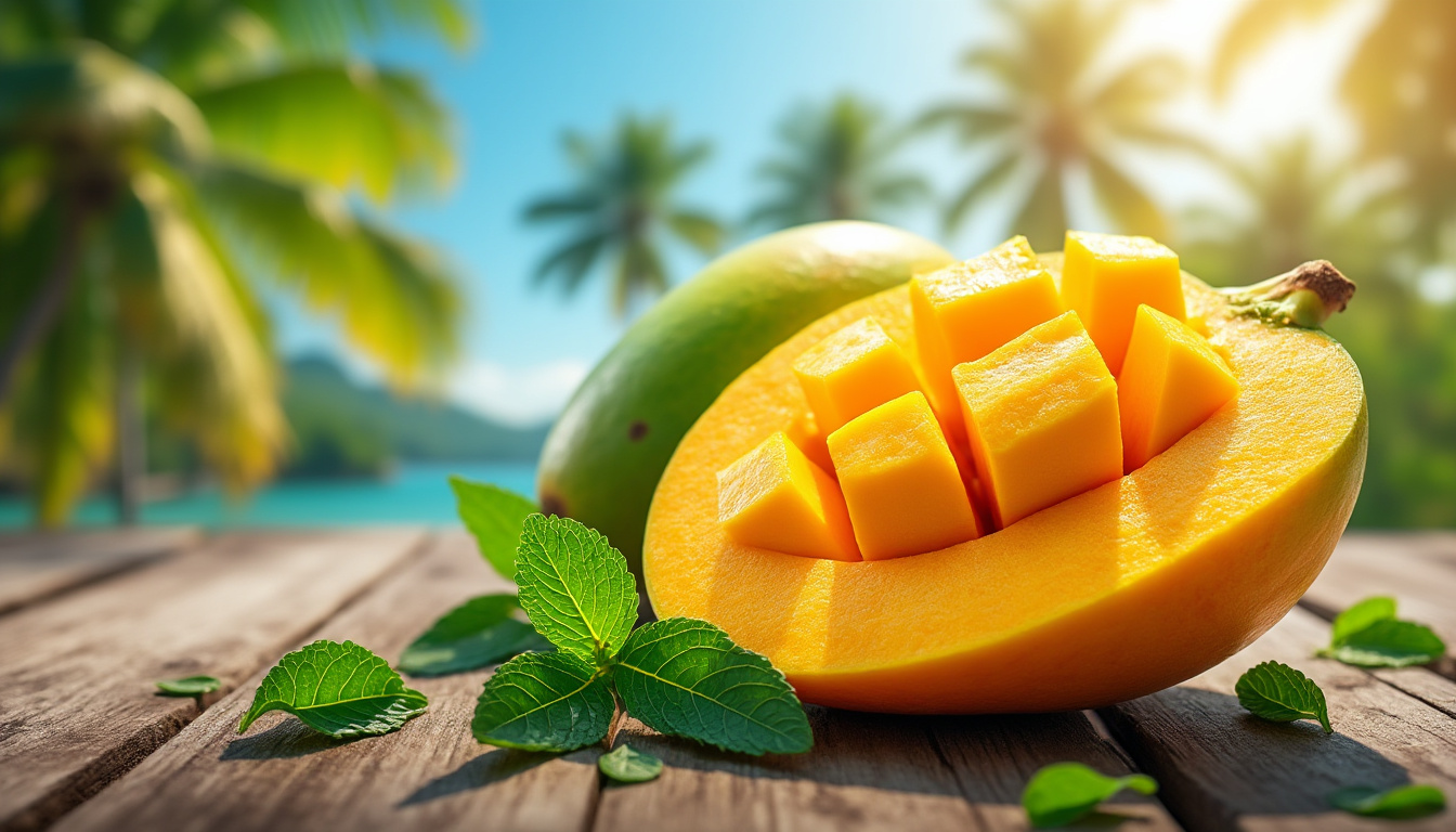 découvrez combien de calories contient une mangue et explorez ses bienfaits nutritionnels : apports en vitamines, fibres et antioxydants, pour une alimentation saine et équilibrée.