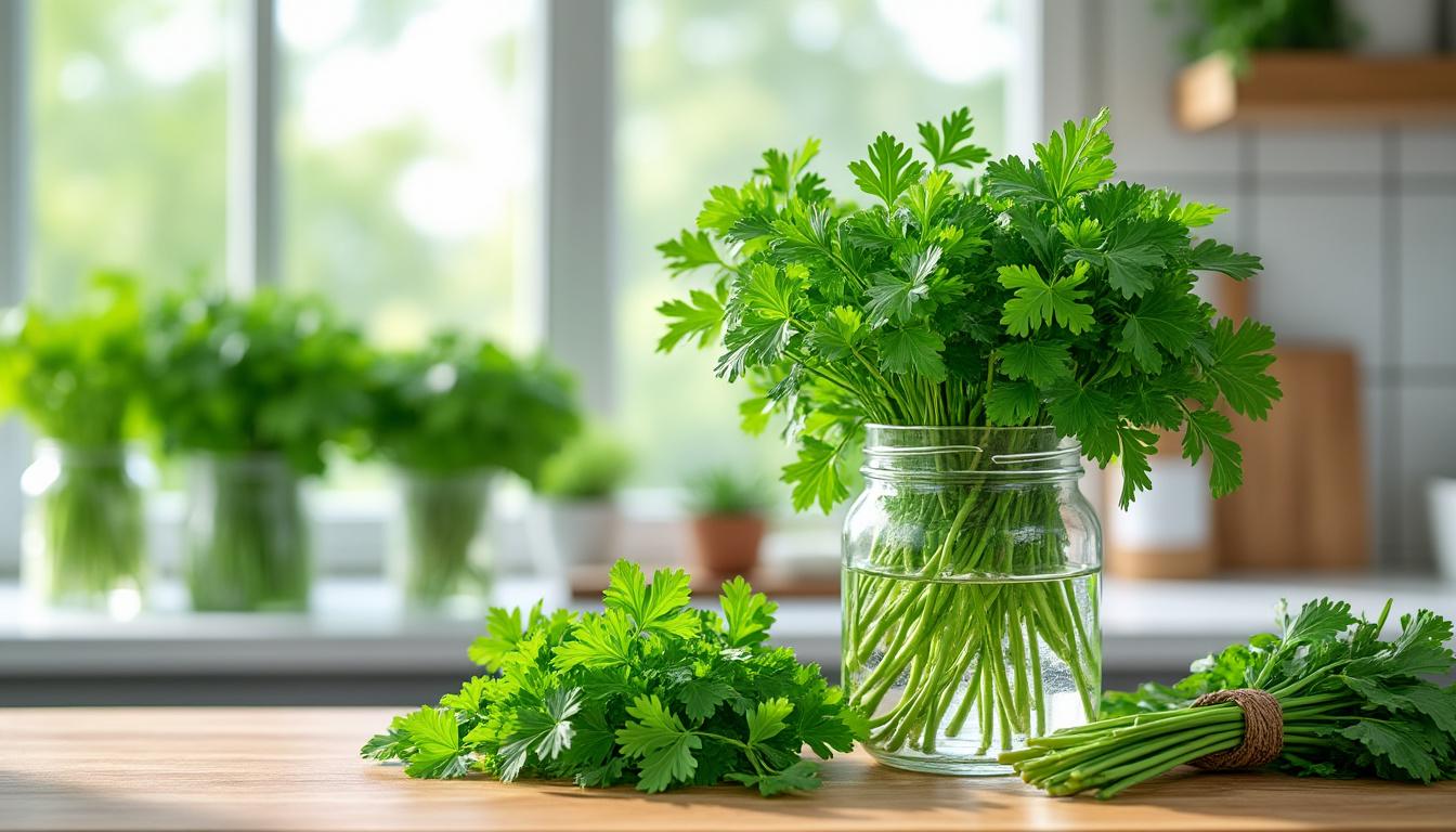 découvrez des astuces simples et efficaces pour conserver le persil frais plus longtemps et éviter le gaspillage. apprenez les meilleures méthodes de stockage pour garder votre persil aromatique et savoureux.