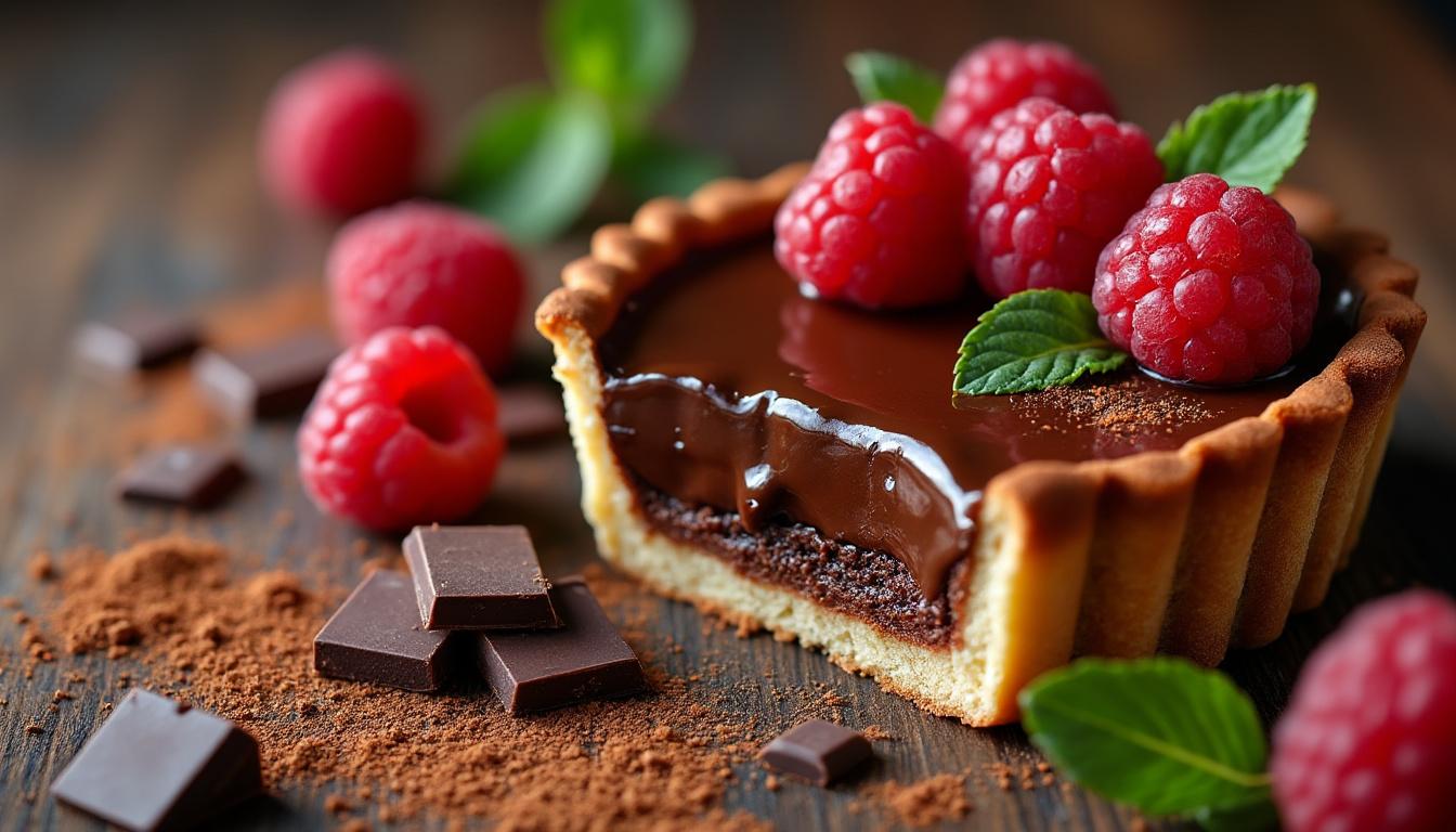 découvrez les secrets d'une tarte au chocolat fondante et gourmande, avec une recette facile à réaliser pour un dessert irrésistible.